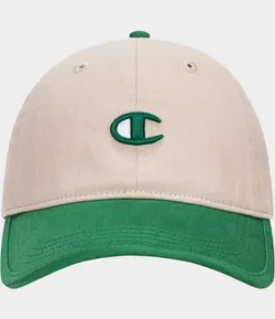 100% Cotton Champion Cream/Green Hat