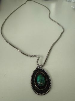 I AM SELLING THIS SET OF 925 SILVER CHAIN AND ANTIQUE TURKISH 935 STERLING SILVER TURQUOISE FILIGR