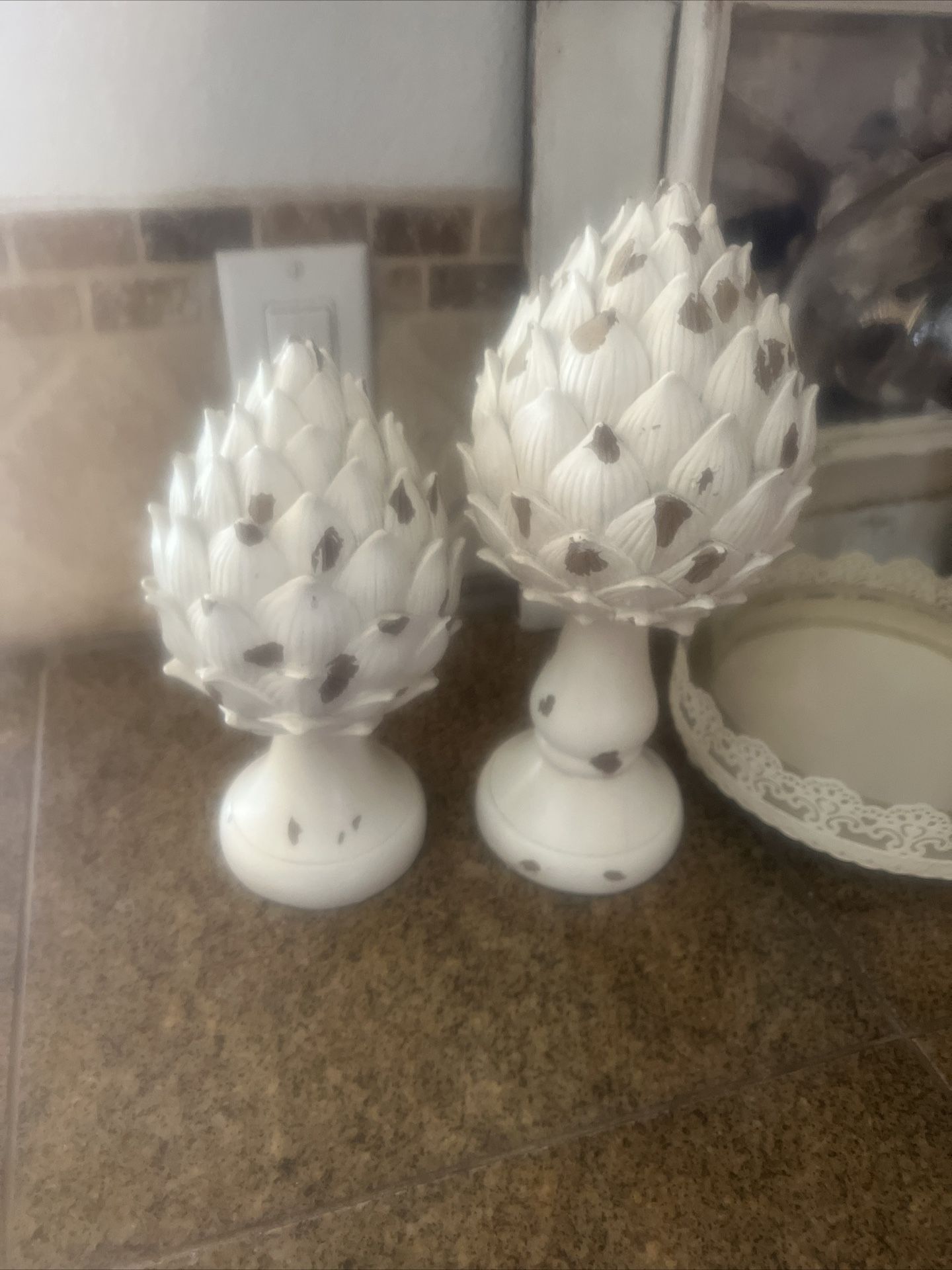 2- Artichoke Decorations For Indoor Or Outdoors Decor