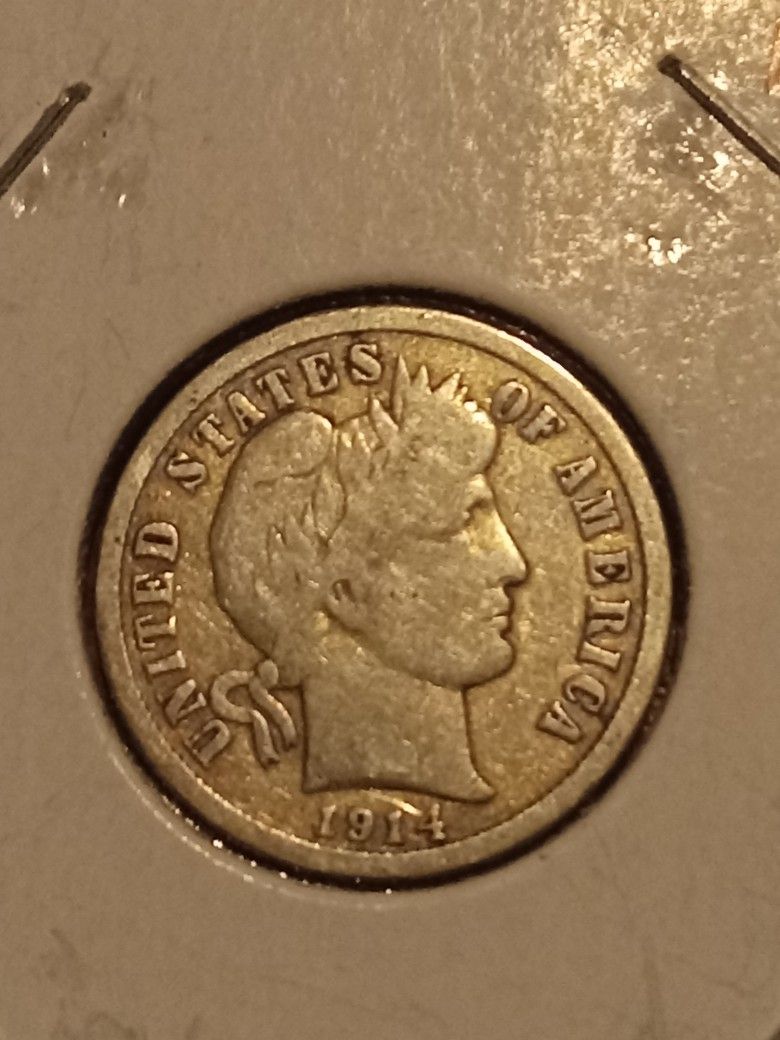 1914-D BARBER DIME ORIGNAL VG