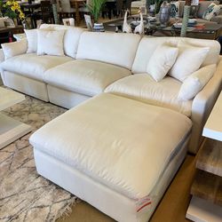 Pluma Ivory Fabric Modular Sectional Pre Sets- 📝 Apply online or in-store
- 💰 $0 Down Payment
- ⏳ 100 Days Same as Cash
