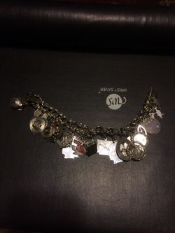Vintage sterling silver charm bracelet 23 charms