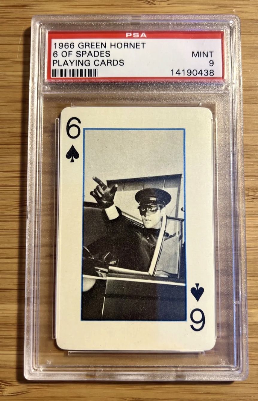 1966 Green Hornet 6 Of Spades PSA “9” MINT. “BRUCE LEE” ROOKIE CARD!