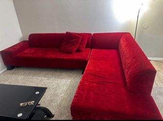 Red Suade Couch