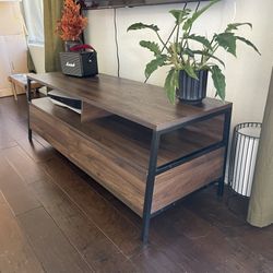 Loring TV Stand with Drawers Walnut Brown