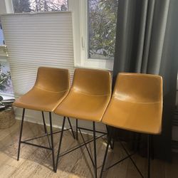 3 Poly & Bark Paxton 24” Counter Stools