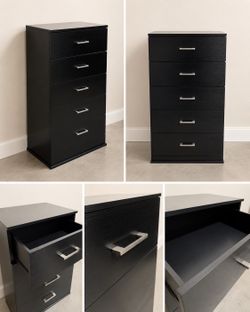 6-Drawer 23.6 inch width Black Chest Dresser – Excellent Condition