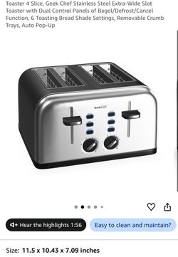 New Geek Chef 4-slice toaster