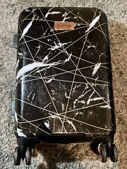 Juicy Courture Black Marble Hardside Spinner Suitcase Luggage Carry-on . READ