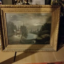 Antique frame and painting