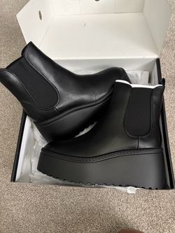 Black Platform Nine West Boots 7.5