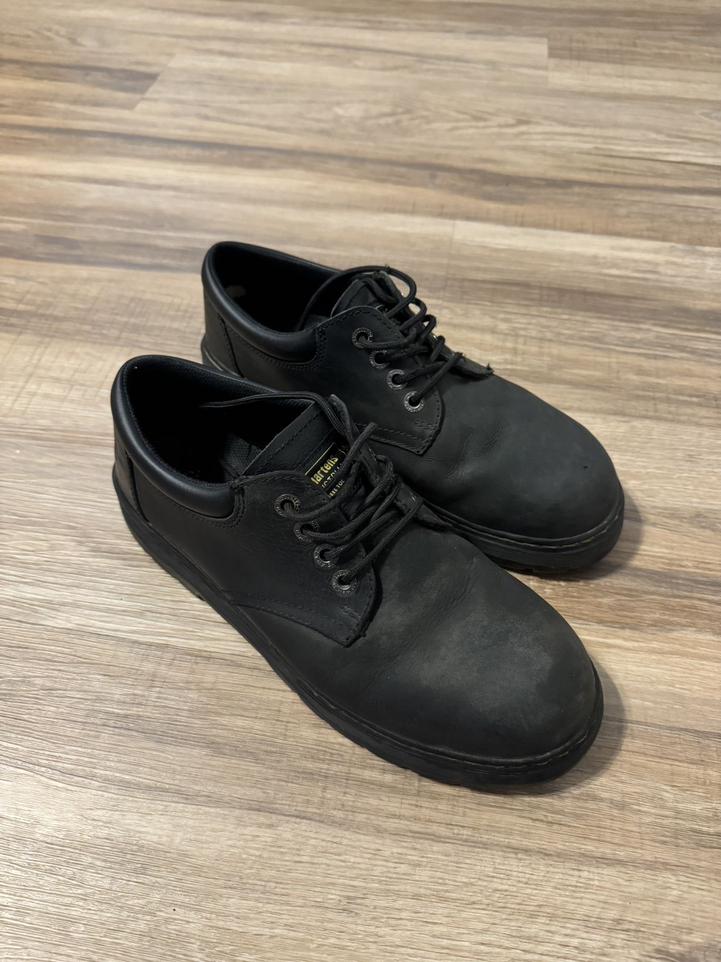 Men’s Dr. Marten’s Low Cut Steel Toe Boots Black Size 12