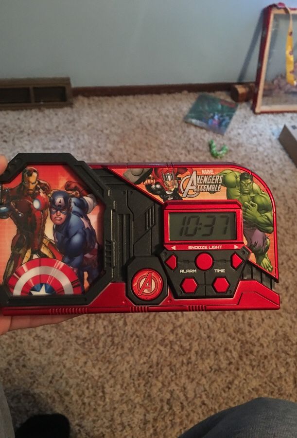 Kids avengers alarm clock