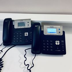 TWO Yealink SIP T21P E2 Phone - VoIP IP