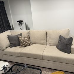 Review: Sand Beige Fabric Sectional Sofa – 127″  (Left Arm Facing)