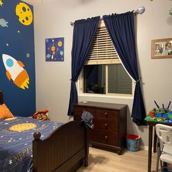 Curtains Blue In Perfect Condition 