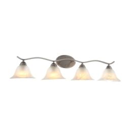 New Light Fixtures 4-Light Brushed Nickel Bath Vanity Light