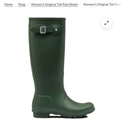 Women’s Hunter Boots Size 8
