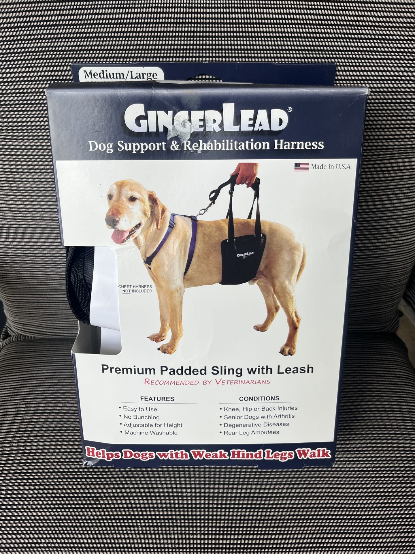 Gingerlead, dog support, and rehabilitation Lifting harness