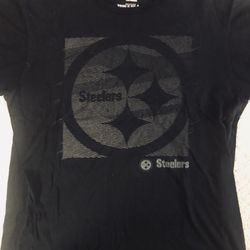 Majestic Pittsburgh Steelers Faded Logo T-Shirt Size L- GC