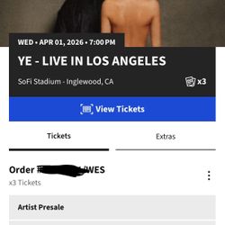 Kanye Floor Tickets 