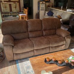 Reclining Sofa And Recliner Chair / Couch