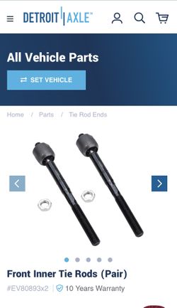 Front Inner Tie Rod for Toyota Sienna