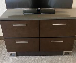 Brand New, In a Box Telos 4-Drawer Dresser – Commercial Grade in Dark Brown Wood