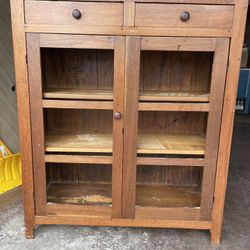 Primitive Antique Early American Wood Pie Safe Cabinet!