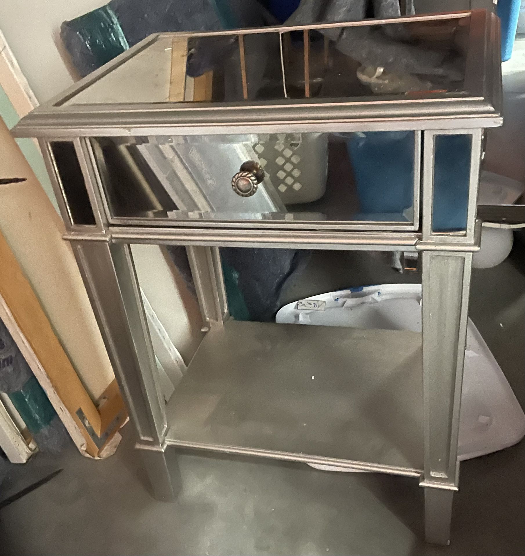 Mirrored Nightstand/side Table