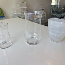 Lot of 2 Beautiful Vases and 1 Candle Holder/Vase. 3 items