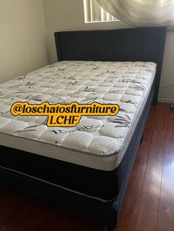 Full size bed frame with mattress