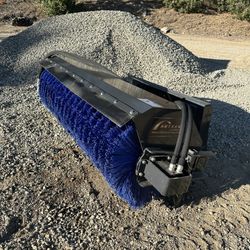 Skid Steer Street Sweeper Angle Broom Attachment 