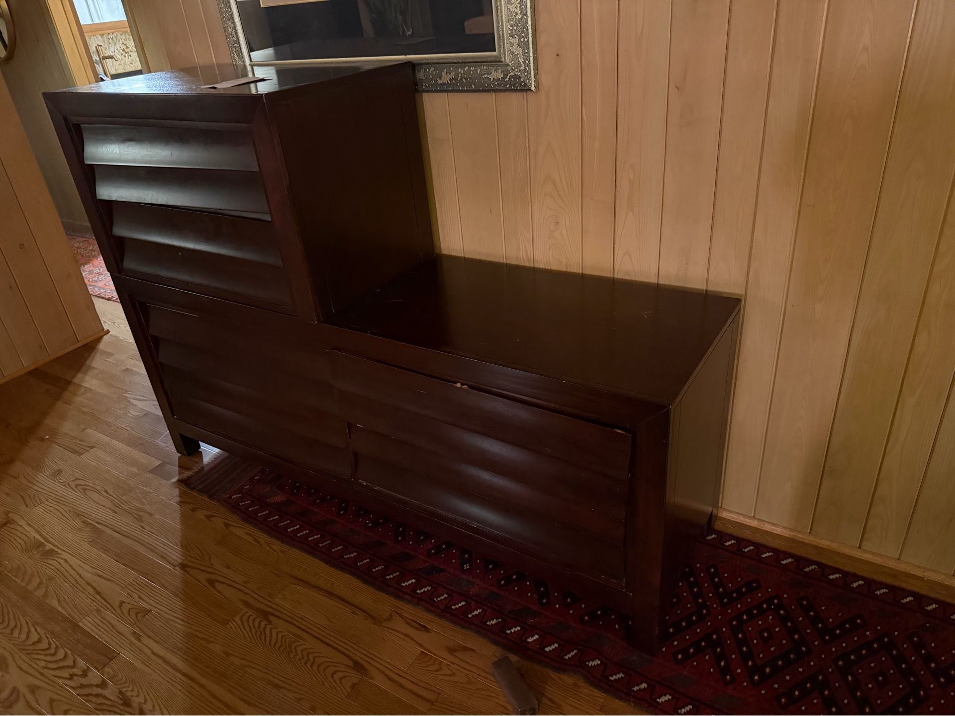 Stackable two piece dresser