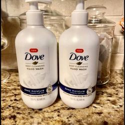 Set of 2 dove deep cleansing hand soap•DEEP MOISTURE•13.5oz•all for $7