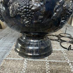 Silver plated punch bowl or wine/champagne chiller bowl