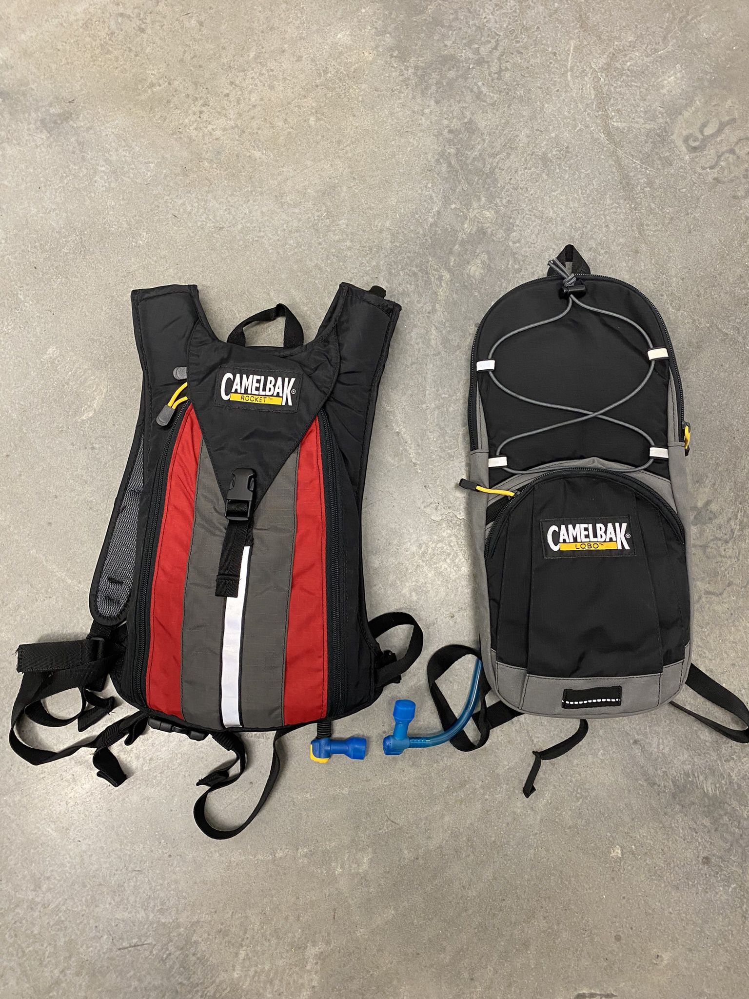 CAMELBAK ROCKET & LOBO WATER CARRIERS Hydration Hiking Backpack Removable Gel Bag
