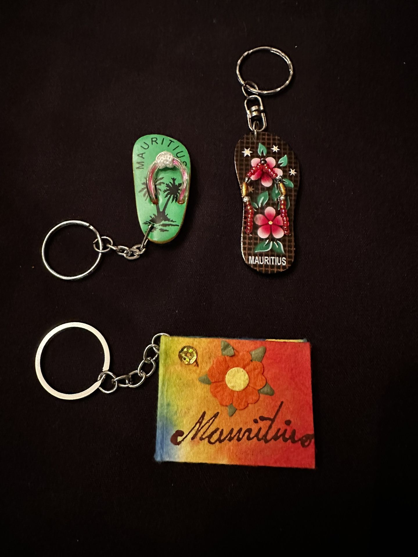 Colorful Mauritius Keychain Set