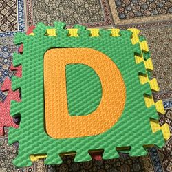 interlocking alphabet foam mat