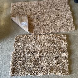 New 2 Pc Chenille Rugs 