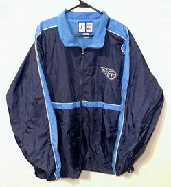 NFL Titans Navy and Light Blue Logo Windbreaker