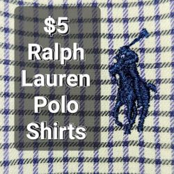 Mens Ralph Lauren Polo Shirts :$5 Ea/$50 For All 14!