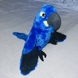 Wild Republic Hyacinth Macaw Parrot Plush - 12" Blue Bird