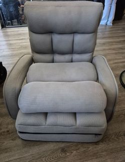 Used floor sofa chair, gray.