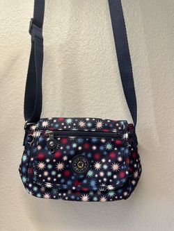 Kipling Mini Crossbody Bag | Star Print Nylon Purse | Lightweight Travel Bag | EUC