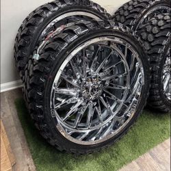 New 26x12 chrome tis wheels wrapped in 35x13.50R26 tis hercules tires