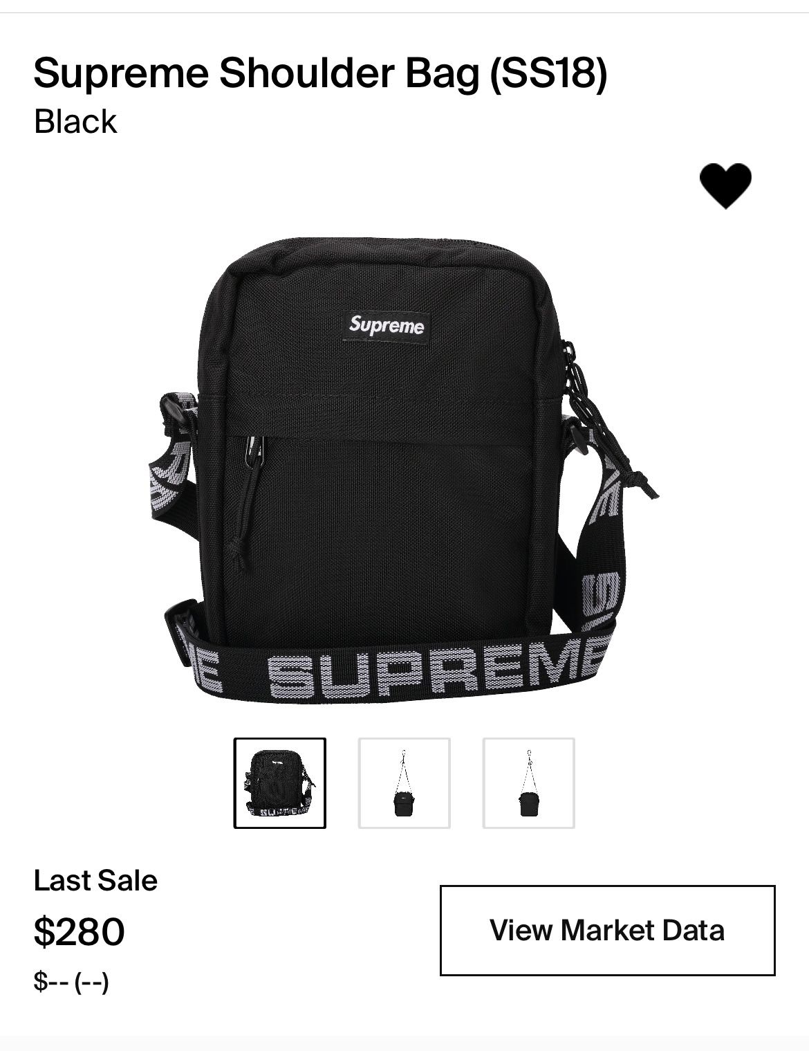 Supreme Shoulder Bag - Black