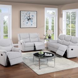 New Recliner Couch, Loveseat And Chair! Includes Free Delivery 🚚! Free Assembly!