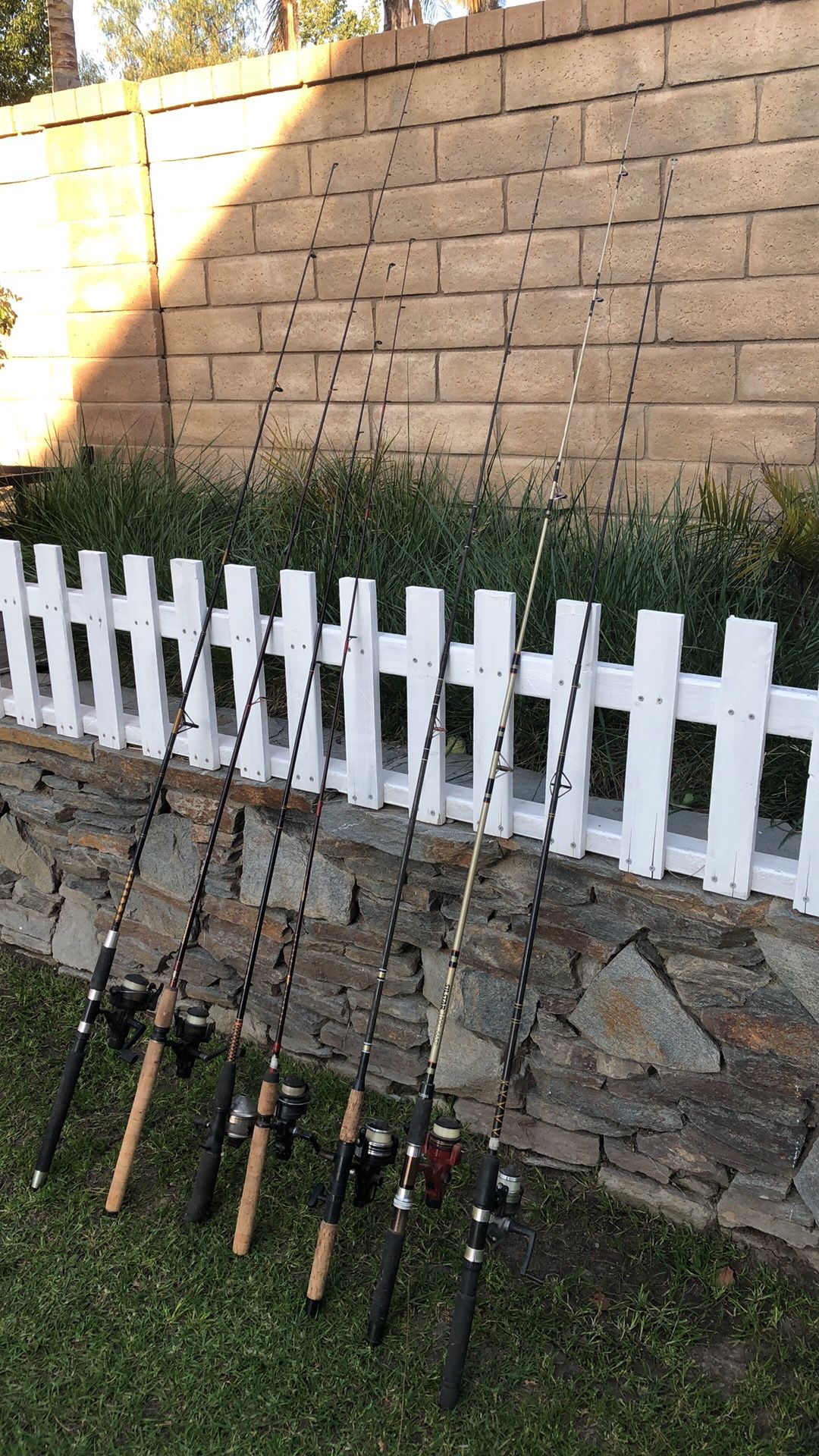 SEVEN (7) Fishing Rods with Reels