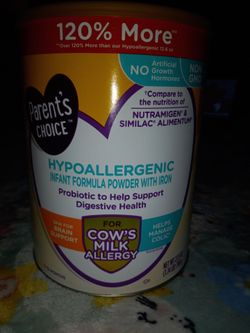 Hypoallergenic infant formula powder with iron